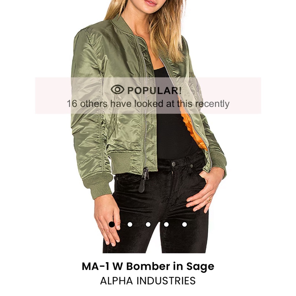 Alpha Industries Green Bomber Jacket